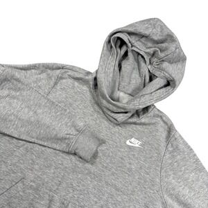 Nike Sportswear Essential Womens Gray Funnel Neck Fleece‎ Pullover Hoodie Size M